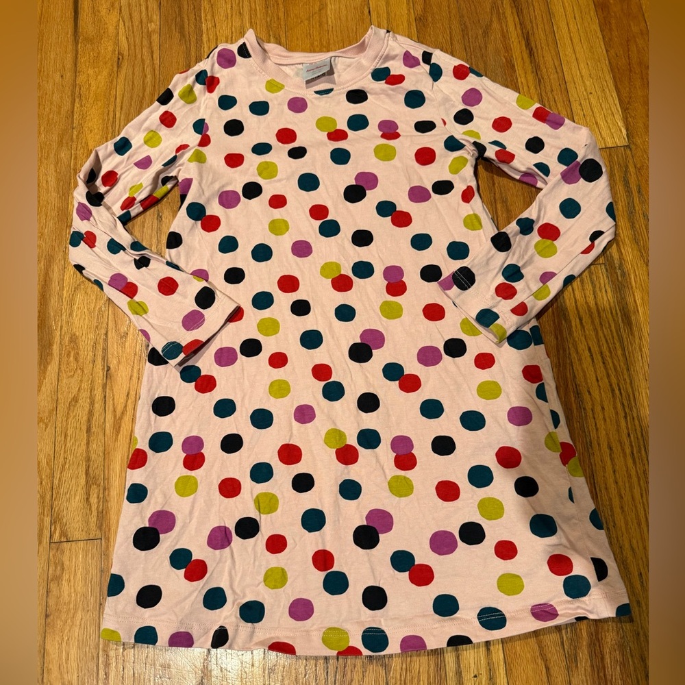 Hanna Andersson Pink Dress with Colorful Polka Dots